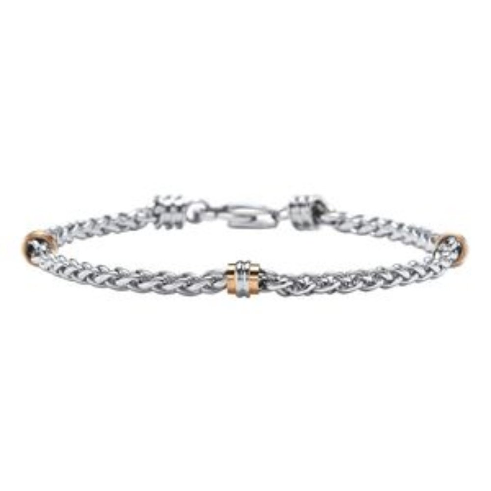 Men's Stainless Steel Golden Accent Bracelet Avon
